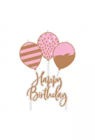 Amscan �wieczka na patyczku "happy birthday" 6.2x11.3cm