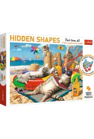 Puzzle Hidden Shapes 1011 el. Kocie wakacje Trefl