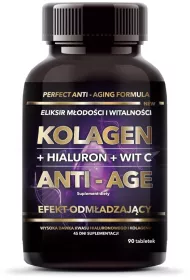 Intenson Kolagen + Hialuron + Witamina C Anti-Age suplement diety 90 tab.