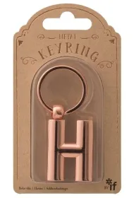 If Metalowy brelok do kluczy litera H Keyring