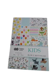 Happy Color Blok z motywami KIDS A4 30 motyw�w 80g 15 kartek