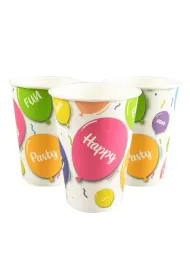 Arpex Kubki papierowe Happy Balloons! 8 szt.