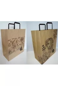 Fresh Torebka Kraft 380x320 XL kwiaty mix