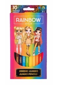 Astra Kredki tr�jk�tne Jumbo Rainbow High 10 szt.