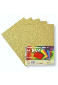 Penword Pianka brokatowa A4 Eva z�ota biodegradowalna 5 szt.