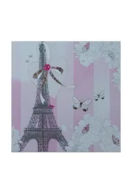 Clear Creations Karnet Swarovski kwadrat CL0525 Wie�a Eiffla