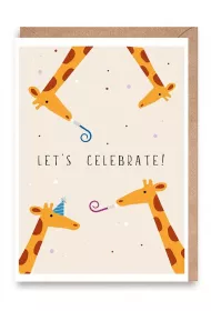 Cardie Kartka urodzinowa �yrafy Let's celebrate!