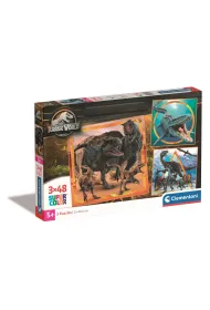 Puzzle 3x48 el. SuperColor. Jurassic World Clementoni