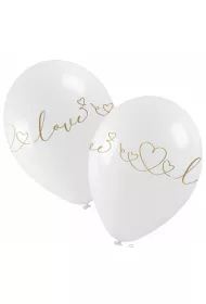 Arpex Balony dekoracyjne z�oty nadruk Love 5 szt.