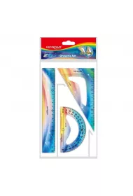Keyroad Zestaw geometryczny Twilight z linijk� 20cm 3 elementy