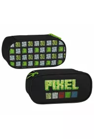Starpak Pi�rnik saszetka 1 zamek Pixel zielony