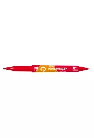 Tetis Marker permanentny premium 2 ko�c�wki KM 501-C2 czerwony 3 mm