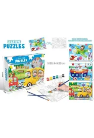Puzzle do kolorowania 89el z farbami Adar