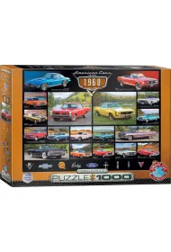 Puzzle 1000 el. Ameryka�skie samochody z lat 60 Eurographics