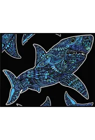 Kolorowanka welwetowa 47x35cm Rekin