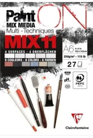 Clairefontaine Blok A6 papier�w mix11 250g 27ark