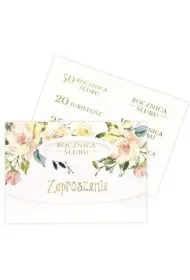 Zaproszenie A6 Rocznica/Jubileusz, wymienna cyfra mix 10 szt.