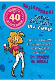 Stamp Karnet Party naklejany B6 + koperta Urodziny 40