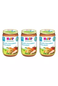 Hipp Jarzynki z kurczakiem i kluseczkami po 9. miesicu Bio Zestaw 3 x 220 g Bio