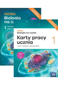 Pakiet NOWA Biologia na czasie 1. Podr�cznik i karty pracy ucznia dla liceum og�lnokszta�c�cego i technikum. Zakres podstawowy. Edycja 2024
