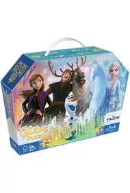 Puzzle 70 glitter w kuferku Magiczna przyja�� 53018 Trefl