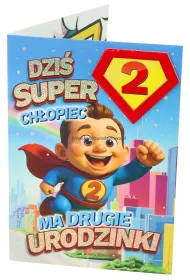 Yeku Karnet Urodziny 2 ch�opiec - Superbohater