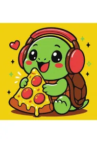 Ideyka Malowanie po numerach - ��wik i pizza 25x25cm