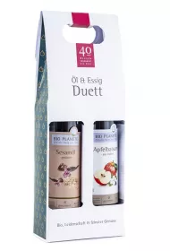 Bio Planete Zestaw prezentowy olej z praonych nasion sezamu + ocet balsamiczny jabkowy 500 ml Bio