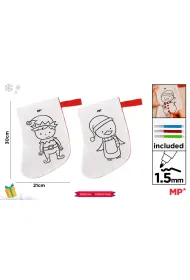 Skarpeta �wi�teczna do malowania z flamastrami Elf i Pingwin 1szt.mix Mp Main Paper