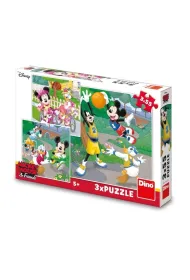 Puzzle 3x55 el. Myszka Miki Sportowcy Dino Toys