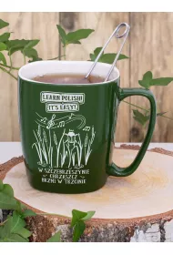 Nadwyraz.com Kubek ceramiczny zielony Chrz�szcz brzmi...