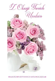 Stamp Karnet Flowers Urodziny wz�r nr 9