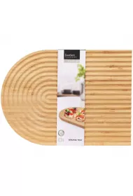 Excellent Houseware Deska bambusowa owalna do serwowania 32 cm