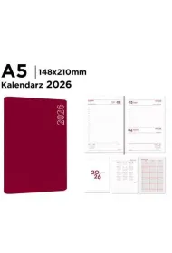 Main paper Kalendarz 2026 ksi��kowy A5 czerwony
