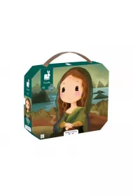 Puzzle w walizce Obraz inspirowany twrczoci da Vinci 100 elementw 6+ Made in France Janod