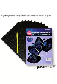 Wydrapywanka hologramowa A5 niebieska Polsirhurt