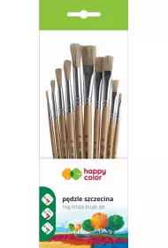 Happy Color Zestaw pdzli szkolnych szczecina mix 10 szt.