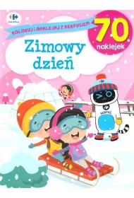 Koloruj i naklejaj z Kerfusiem. Zimowy dzie�