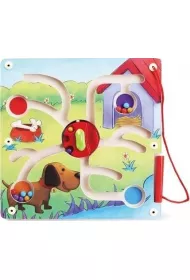 Puzzle Drewniany labirynt z kulkami Piesek Top Bright Brimarex