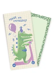 Cozywood Koperta upominkowa z kartk� Krokodyl Urodziny