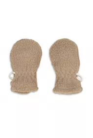 Lodger Rkawiczki dziecice polarowe beowe Teddy Fleece Beige 0-12 mies.