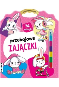 Przebojowe zaj�czki. Kolorowanka z kredk�