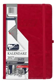 Kalendarz 2027 Jazz A5 dzienny r�owy