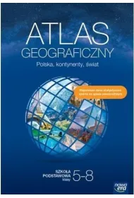 Atlas geograficzny. Polska, kontynenty, �wiat. Szko�a podstawowa. Klasy 5-8