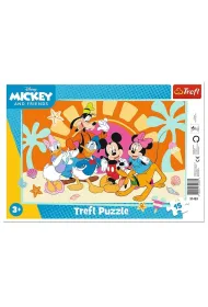 Puzzle ramkowe 15 el. Ciekawski Miki Trefl