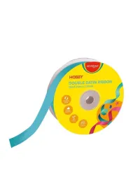 Keyroad Wst��ka podw�jna satynowa niebieska 25mm x 22,86m