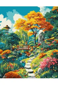 Ideyka Malowanie po numerach - Jesienny japo�ski 40x50cm