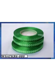 Wst��ka satynowa w kropki 6mm/22mb