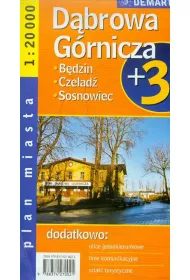 Plan miasta +3 Dbrowa Grnicza, Bdzin, Czelad, Sosnowiec 1:20 000