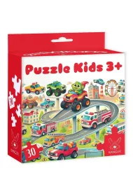 Puzzle 30 el. Kids Auta 3+ Kangur